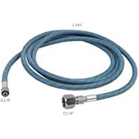 Pinkiou Manguera para aerógrafo Manguera trenzada de nylon de primera calidad de 6 pies con ajuste estándar de 1-8&quot-y…